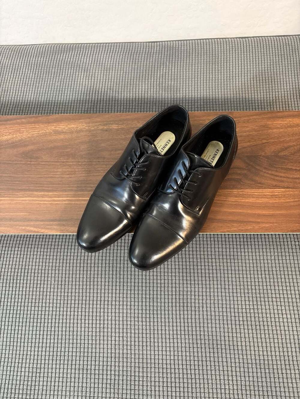 Kenneth Cole Mix Oxford Black Leather Techni-Cole Dress Shoes